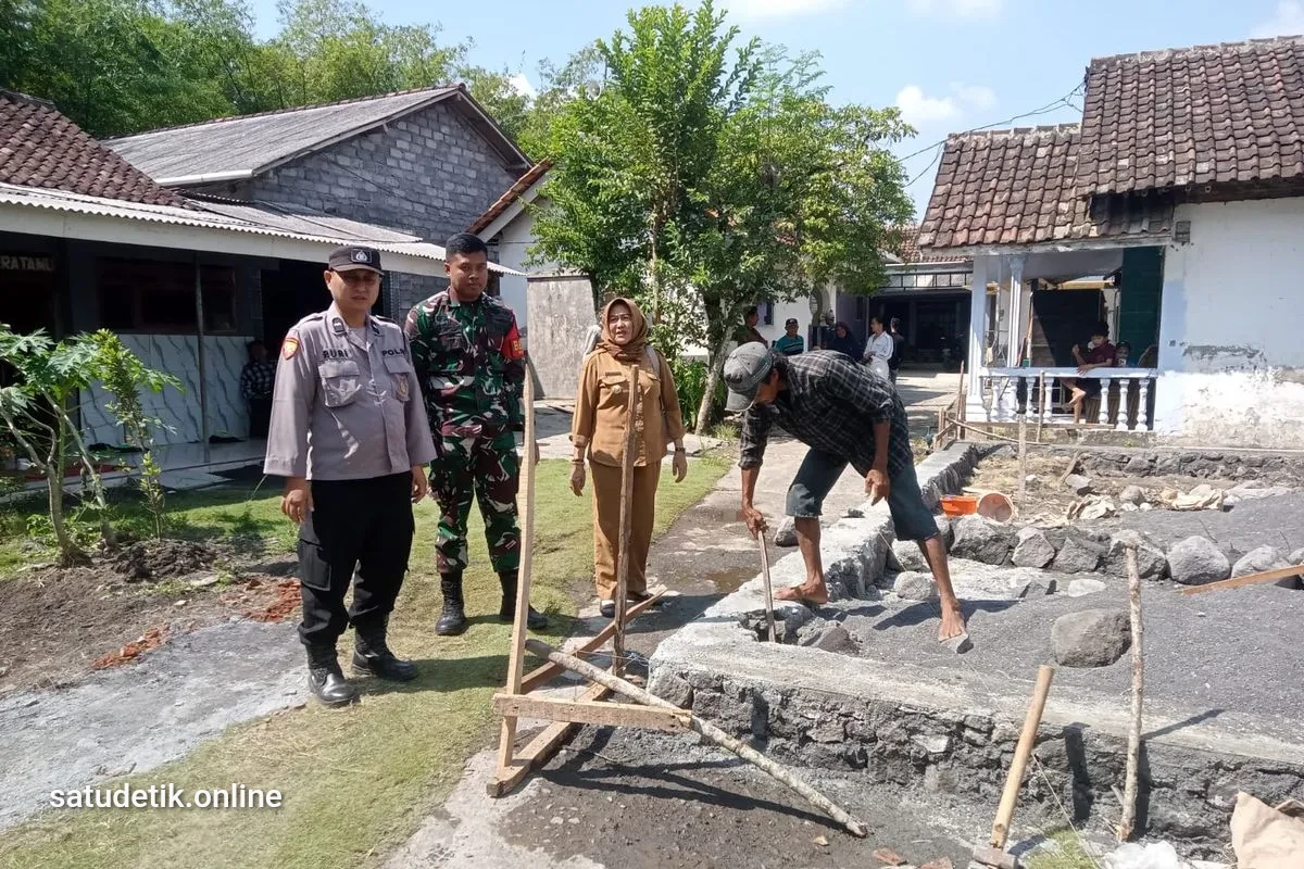 Sengketa Jalan Desa di Lumajang Tuntas, Pondasi Penghalang Akses Dibongkar Gotong Royong