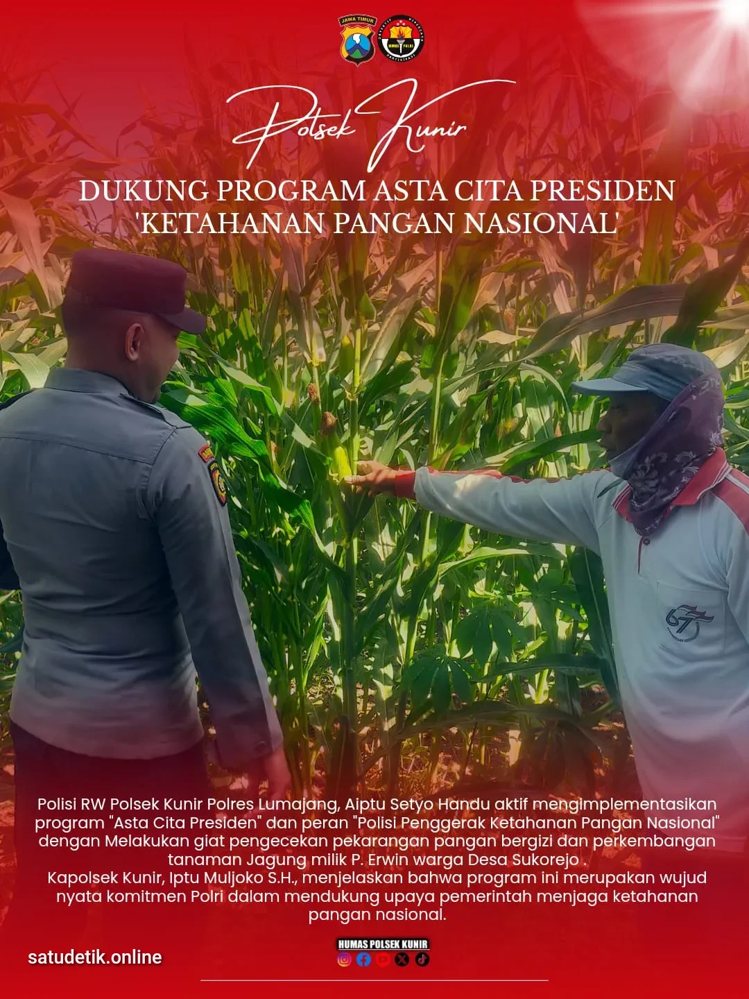 Dukung Asta Cita Presiden, Polsek Kunir Turun ke Pekarangan Warga Kawal Ketahanan Pangan dari Tingkat Desa