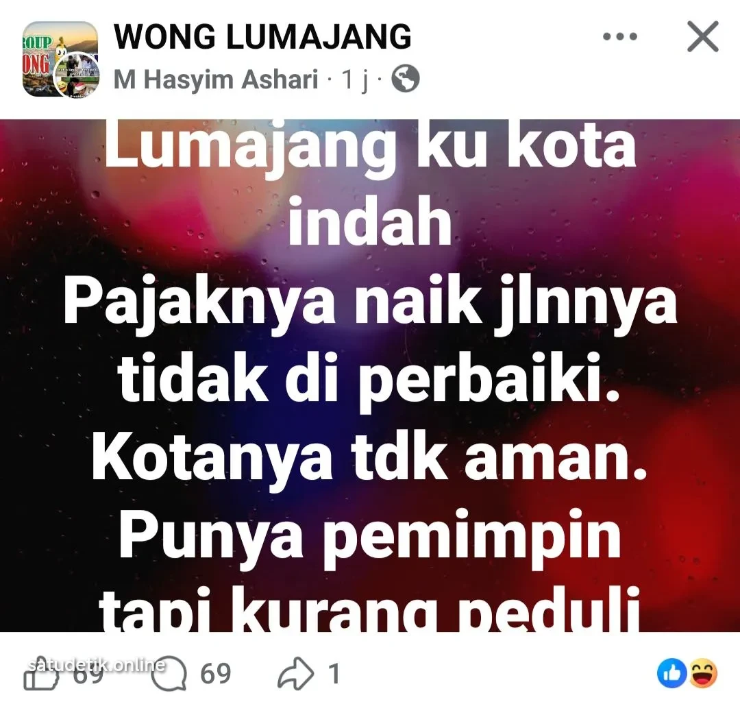 Jalan Rusak dan Keamanan Disorot, Warga Lumajang Curhat di Media Sosial