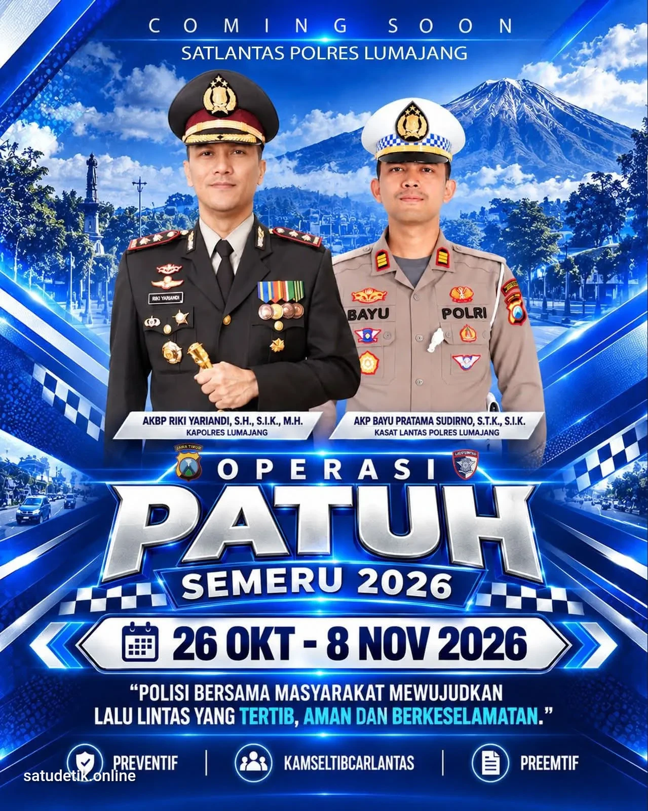 Operasi Patuh Semeru 2026 Dimulai 26 Oktober, Satlantas Polres Lumajang Prioritaskan Edukasi Keselamatan