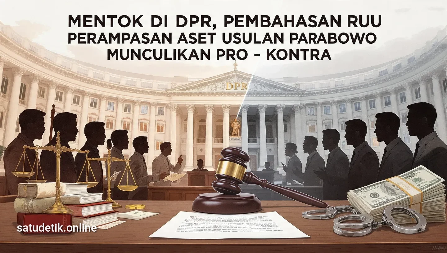 Mentok di DPR, Pembahasan RUU Perampasan Aset Usulan Prabowo Munculkan Pro - Kontra