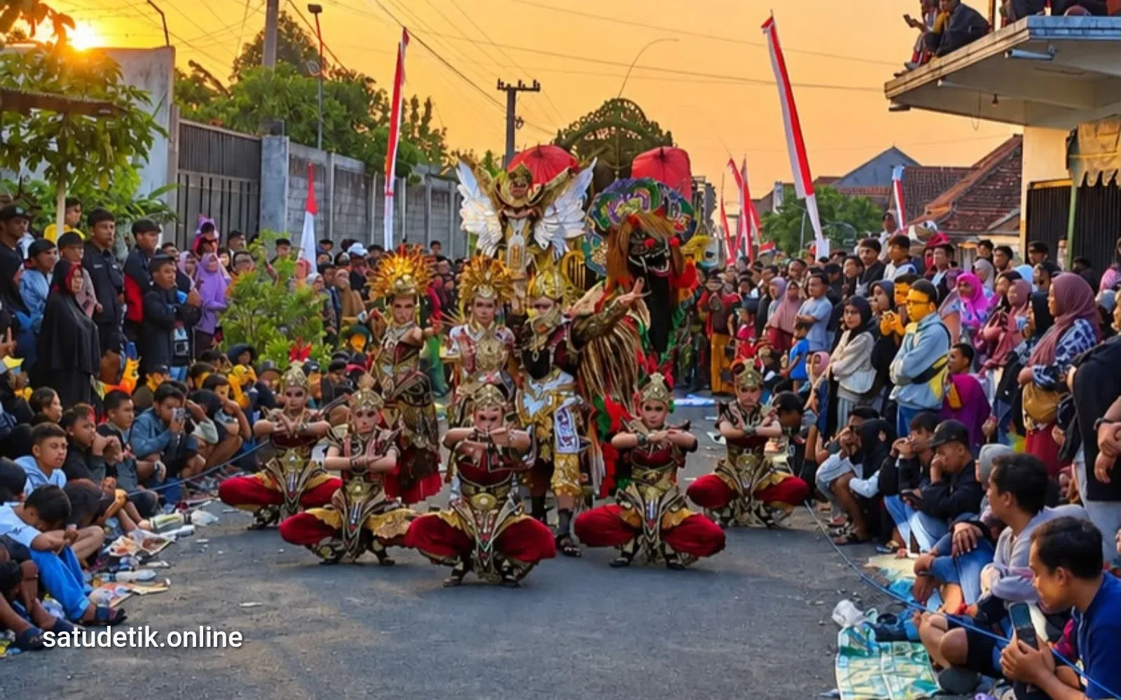 Kisah Dharma Sang Garudheya Warnai Karnaval Desa Gesang