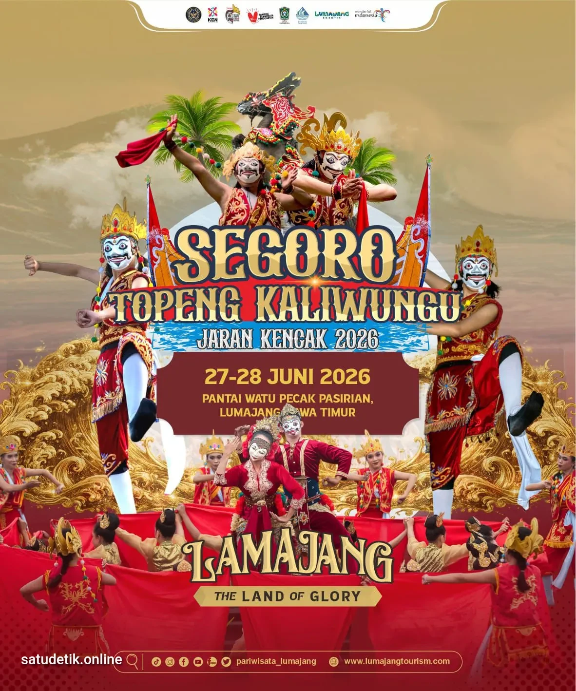 Segoro Topeng Kaliwungu dan Jaran Kencak 2026 Hidupkan Pantai Watu Pecak, Budaya Sekaligus Gerakkan Ekonomi