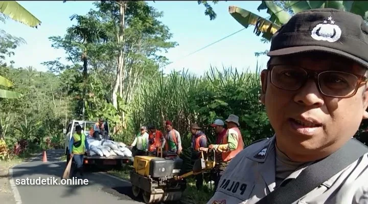 Bhabinkamtibmas Gucialit Kawal “Ngapling Ngaspal Keliling”, Jalan Wonokerto Makin Aman